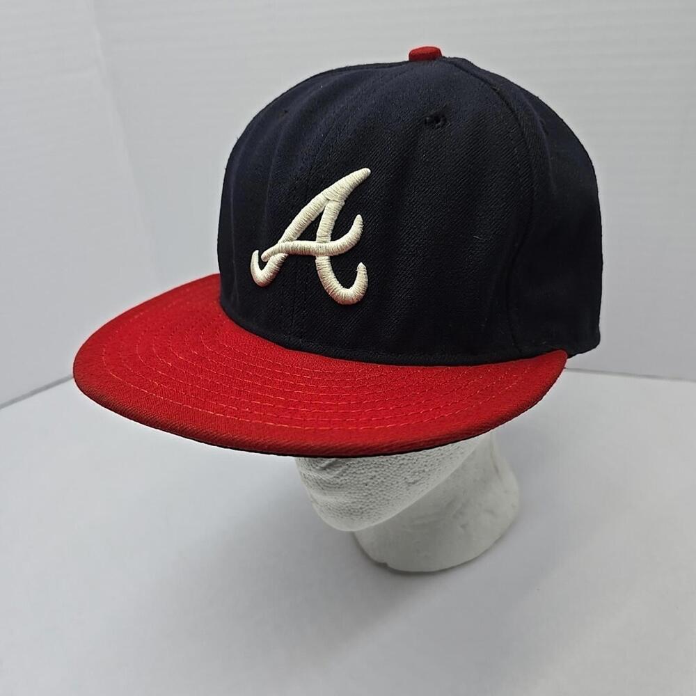 Vintage Atlanta Braves New Era Authentic On-Field Hat Cap Wool 7 3/8 (57.8 cm)